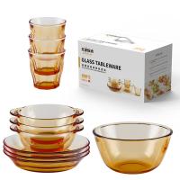 艾逸瑶选CJ-21135 玻璃餐具10件套 碗*3盘*3杯*3多用碗*1（单位：套）