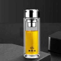 璞莉丝 PLS8051 双层玻璃杯 铂晶系列 320ml （单位：个）不锈钢本色