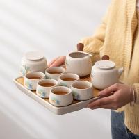 苏氏陶瓷（SUSHI CERAMICS）草木壶茶具组10件套-茶杯6茶壶1公道杯1茶叶罐1干泡盘1(单位:套)