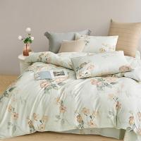 罗莱家纺（LUOLAI） 山茶绮梦全棉四件套 被套200*230cm*1 床单230*240cm*1 枕套48*74cm*2（单位：套）