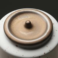 苏氏陶瓷（SUSHI CERAMICS）J0043茶叶罐时尚亚光铁锈茶具配件(单位：个)白