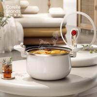 康宁餐具（Corelle Brands） 无机陶瓷微压汤锅 CB-JSG05-SL/KZ 26cm (单位:个) 白色