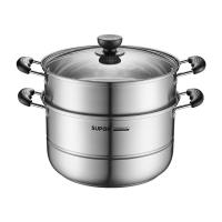 苏泊尔（SUPOR） SZ28B1 蒸锅 易存储不锈钢双层复底 28CM（单位：个）