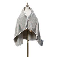 水星家纺（MERCURY）雪貂绒毯-青梅煮酒毛毯100cm×153cm（单位：条）灰色