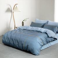 水星家纺（MERCURY）都市印象四件套被套203*230cm床单230*250cm枕套48*74cm（单位：套）蓝色