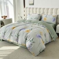 红蜻蜓 HQT-TJ8502时尚全棉四件套-兰俏 被套200×230cm×1 床单230×250cm×1 枕套48×74cm×2（单位：套）