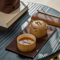 万仟堂 顺心顺意 旅行茶具 高档陶瓷便携茶具快客杯户外 壶：96*91*68 杯：86*85*43（单位：套）