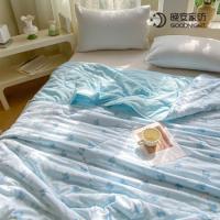晚安家纺 清凉夏被芯 叶香 150*200cm (单位:床) 天蓝色