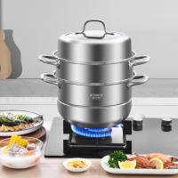 康巴赫（KOBACH） 三层蒸锅 304不锈钢 KBH30TB2 30cm (单位:个) 新旧标识随机发货
