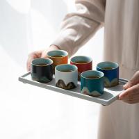 苏氏陶瓷（SUSHI CERAMICS） 千里江山 六色品茗杯 60ml/个 6个/套 （单位：套）