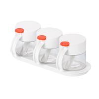 茶花（CHAHUA） 008001 密封玻璃调味罐 300ml/个 3个/组 （单位：组） 颜色随机发货