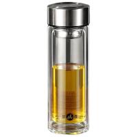 明霞 MXJD8001-ST320 双层玻璃杯 320ml (单位: 个)本色