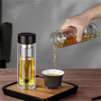 明霞 MXJD8001-ST320 双层玻璃杯 320ml (单位: 个)本色
