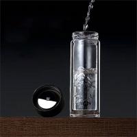 明霞 MXJD8001-ST320 双层玻璃杯 320ml (单位: 个)本色