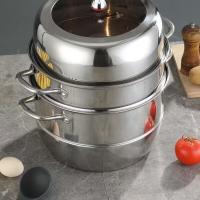 易铂 YPAL-8175 爵品汤蒸锅不锈钢加厚蒸锅蒸笼多层蒸鱼锅 三层 32cm（单位：个）