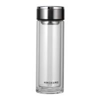明霞 MXJD6006-ST320 商务双层玻璃杯 320mL 本色 (单位:个)