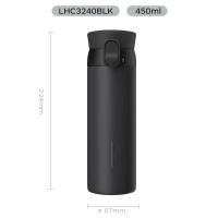 乐扣乐扣（LOCK&LOCK）LHC3240 憧憬弹跳保温杯 450ml（单位：个）黑色