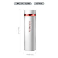 乐扣乐扣（LOCK&LOCK）LHC4131WR 菲特旋转轻量杯保温杯 450ml（单位：个）白红