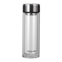 明霞 MXJD6006-ST320 商务双层玻璃杯 320ml （单位：个）本色