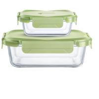 乐美雅 柯朗高硼玻璃保鲜饭盒2件套 X1243 1040ml+370ml (单位:套)