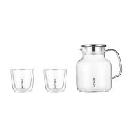 德世朗 DQY-TZ016B 清韵玻璃冷水壶套装 水壶1400ml+杯子200ml*2  （单位：套）