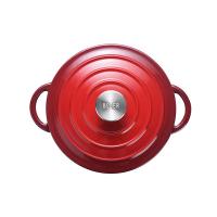 博堡 BDY-T862A-RD 珐琅多用铸铁锅 22cm （单位：个） 红色