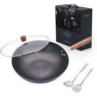 艾逸瑶选 CJ-21167-3 科尼亚精铁锅三件套 （配盖）（32cm锅+铲+勺） （单位:套）