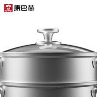 康巴赫（KOBACH） KGO-Z28A 欧式不锈钢双层蒸锅 内径26cm 上口径28cm 银色 (单位:套)