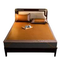 悠梦嘉居 艾草双面凉席藤席三件套 YX-13112 席子150*200cm枕套48*74cm*2 (单位:套) 棕色
