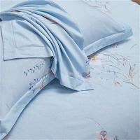 梦洁家纺 1010189123 云梦花影纯棉印花四件套 被套200x230cm 床单230x240cm 枕套48x74cmx2 (单位: 套)