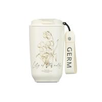 格沵（GERM） GE-24AW-DB124 铃兰摩卡咖啡杯 400ml（单位：个）米白色