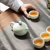苏氏陶瓷（SUSHI CERAMICS）翡翠玉 功夫茶具套装 12件套礼盒装（茶壶200ml+盖碗150ml+公道杯210ml+茶漏组+茶杯70ml*8个）（单位：盒）