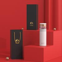 特美刻（TOMIC） 陶瓷内胆 茶水分离保温杯配银茶隔 TW60051Y 370ML 白色（单位：个）