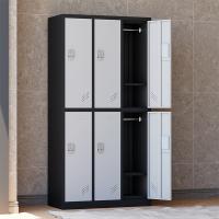 臻远 ZY5062038 铁皮更衣柜 90*42*180CM 黑框白门 密码锁 六门 (单位:台)