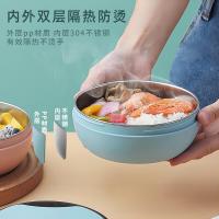 沃德百惠 便携碗 304不锈钢 G20453-1 便携碗500ml*1 餐具*1 (单位:个) 颜色随机