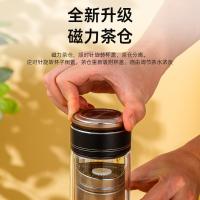 贝格帝 磁吸式茶水分离玻璃杯 礼盒装 BGD-CF330 330ml (单位:个) 透明