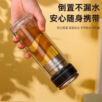 贝格帝 磁吸式茶水分离玻璃杯 礼盒装 BGD-CF330 330ml (单位:个) 透明