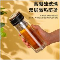 贝格帝 磁吸式茶水分离玻璃杯 礼盒装 BGD-CF330 330ml (单位:个) 透明
