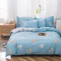 小熊家纺 清枫叶语-全棉四件套 BH-1513 被套200*230cm 床单245*230cm 枕套48*74cm*2 (单位:套)