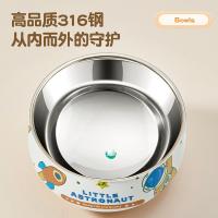沃德百惠 316不锈钢碗儿童饭碗 白色太空 G21517-7 12cm (单位:个)