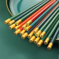 艾逸瑶选 格罗迪鼎福合金筷 五双装 CJ-21024 24.5cm*4mm*8mm (单位:盒) 新老包装随机发货
