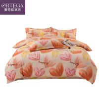 奥特佳（ORTEGA） 印花牛奶绒四件套 SP070058 被套:200*230cm 床单:250*250cm 枕套:48*74cm*2 (单位:套) 花色