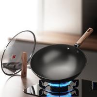 三禾（SANHO） 无涂层不粘铁锅 TC32T7 32cm,含盖 (单位:个)
