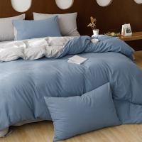 红秀世纺 水洗纯棉四件套 HX2211-C003 被套200*230CM 床单230*245CM 枕套48*74CM*2 (单位:套) 蔚蓝色