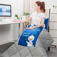 九洲鹿 JBZB16 亲肤两用抱枕被米色-加油鸭蓝 40*40cm 蓝色 (单位:个)