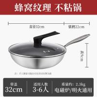 張小泉（Zhang Xiao Quan） 304不锈钢五代蜂窝炒锅 C31670100 32cm (单位:套)