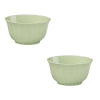 皖亭 竖纹北欧餐具 翡玉碗二件套 WT-FC-2 4.8寸碗*2 16套/箱 (单位:套)