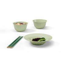 皖亭 翡玉碗盘 五件套 WT-FC-5 4.5英寸*2+7英寸*2 (单位:套) 绿色