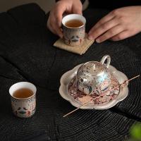 苏氏陶瓷（SUSHI CERAMICS） J0869 国家非遗传承人陈德生作品敦煌鎏银套装 整套茶具 (单位:套)