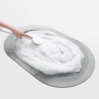 大江 吸水脚垫 科技绒椭圆地垫 40*60cm 浅灰色（单位：张）